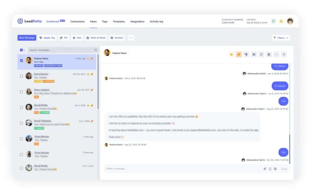 Contact manager