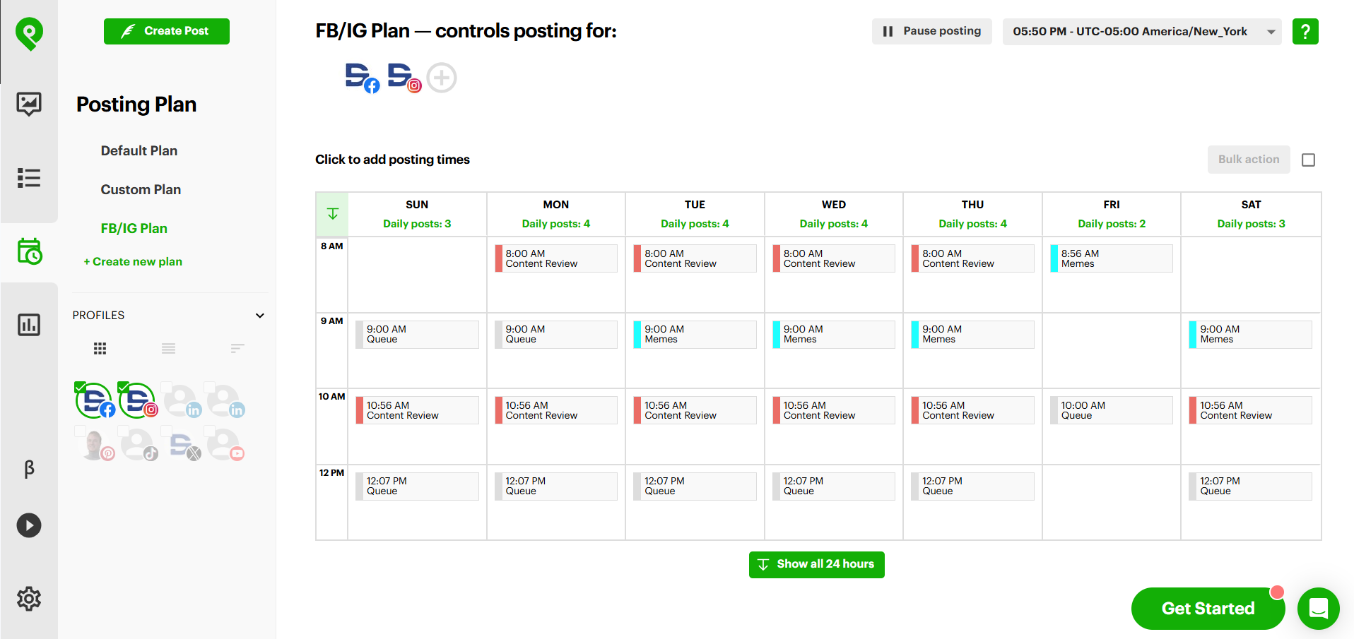 content calendar Post Planner