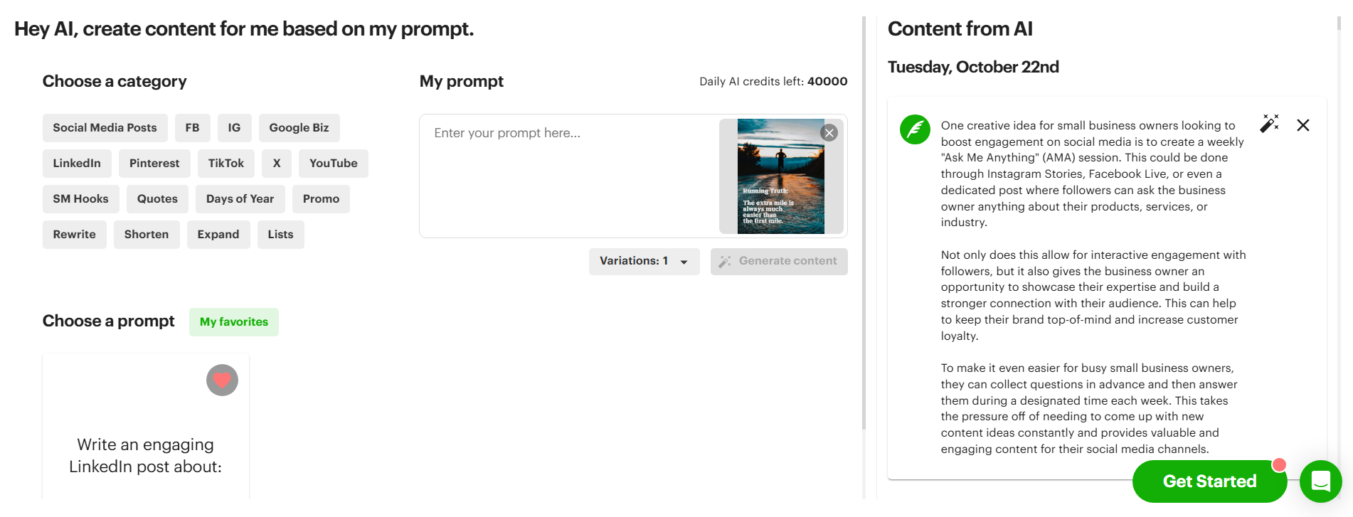 Create captions and text-based content using AI tools