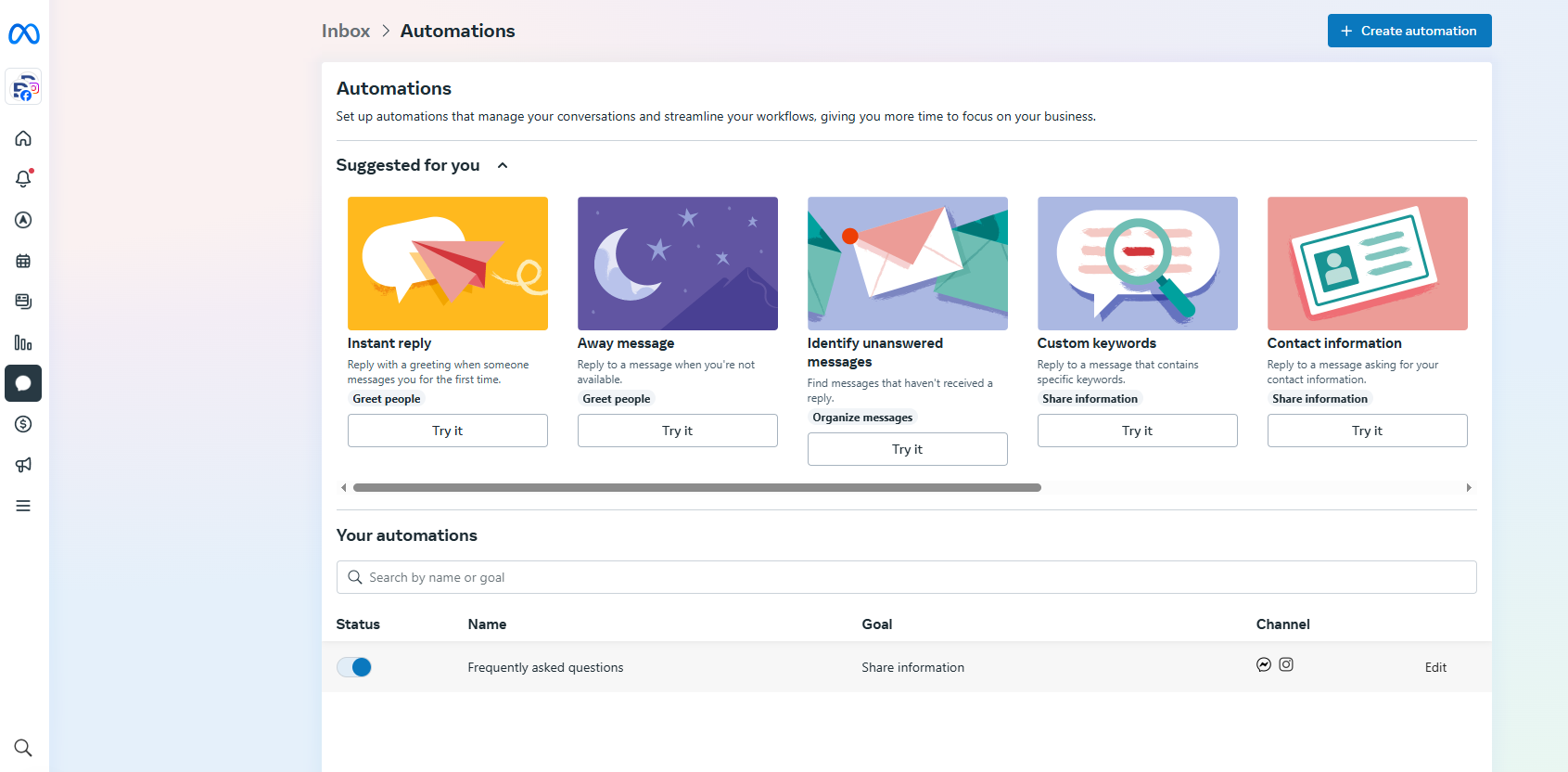 Meta Inbox Automations